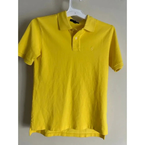 Polo Ralph Lauren Shirt Boys Short Sleeve Yellow Medium - Picture 1 of 6